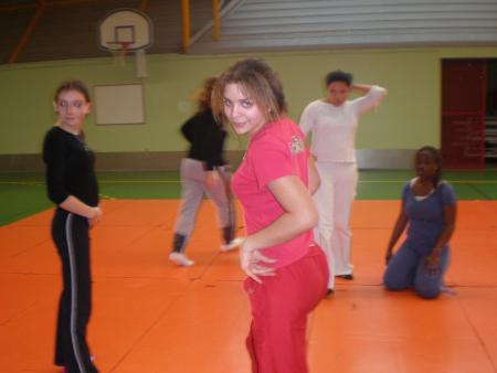 au gymnase du lyc�e